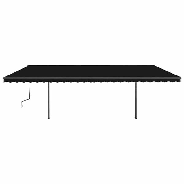 vidaXL Sj&aacute;lfvirkt Syggni me&eth; LED&Vindskynjara 6x3 m Reykgr&aacute;tt