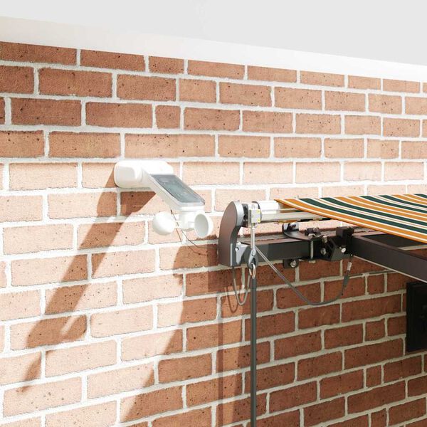 vidaXL R&uacute;&eth;ufegar me&eth; Gr&aelig;nn og gulur 450 &times; 300 cm P&oacute;l&yacute;ester