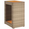 vidaXL Gar&eth;bor&eth; me&eth; Vi&eth;arpl&ouml;tu Drappa&eth;ur 60x40x75 cm P&oacute;l&yacute;rattan