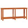 vidaXL Vinnubekkur me&eth; hillu VaxBr&uacute;nn 180 x 50 x 80 cm Mass&iacute;ft furuvi&eth;