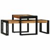 vidaXL S&oacute;fabor&eth; 2 pcs Br&uacute;nn 48 x 40 x 40 cm Hrein akas&iacute;utr&eacute;