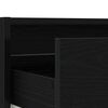 vidaXL sjónvarpsskápur með LED ljósum Black Oak 75x35,5x25 cm