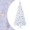 vidaXL Gervi j&oacute;latr&eacute; me&eth; 300 LED me&eth; standi Hv&iacute;tt 210 cm PVC og St&aacute;l