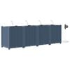 vidaXL Gar&eth;pl&ouml;ntukassi 4 pcs Gr&aacute;r 160 x 40 x 52 cm Plast