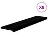 vidaXL stigagangar 8 stk D&ouml;kkbr&uacute;nt 110x30x2 cm gegnheilvi&eth;ar eik