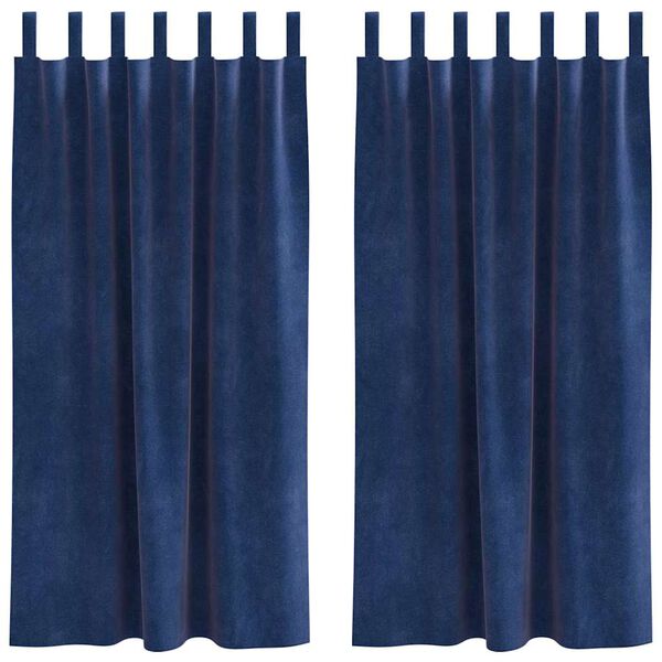 vidaXL Myrkratj&ouml;ld 2 pcs D&ouml;kkbl&aacute;r 140 x 175 cm Flauel