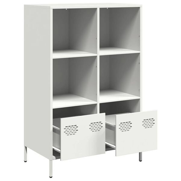 vidaXL Highboard Hv&iacute;tt 68x39x103,5 cm St&aacute;l