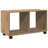 vidaXL Veggsk&aacute;pur Listamannseikarlitur 72x33x42,5 cm Samsettur Vi&eth;ur