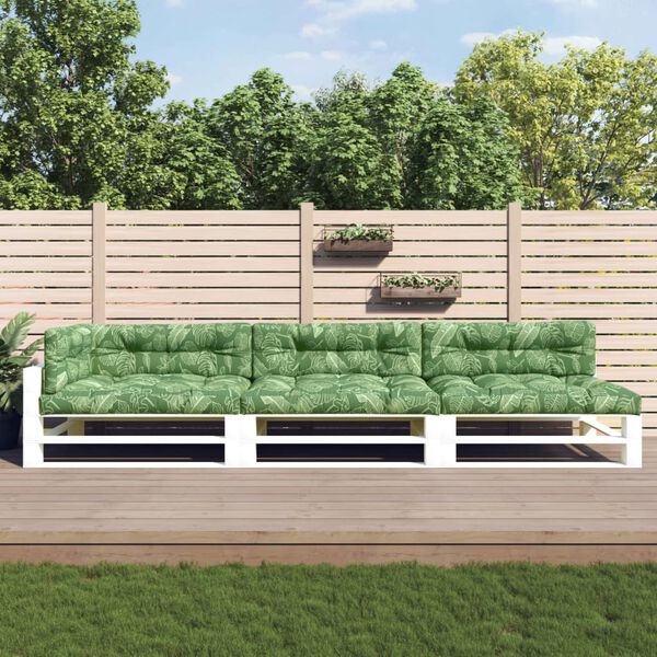 vidaXL Sessur fyrir Brettas&oacute;fa 7 stk. Laufamynstur Tauefni