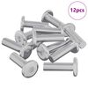 vidaXL Skr&uacute;fa 12 pcs Silfur 8 x 25 mm St&aacute;l