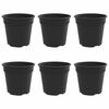 vidaXL R&uacute;n bl&oacute;mapotta 6 pcs Svartur &Oslash; 19 x 16 cm Plast