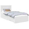 vidaXL Ramsv&iacute;k me&eth; h&ouml;fu&eth;gafl Hv&iacute;tt 90 x 190 cm Samsettur vi&eth;ur
