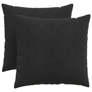 vidaXL S&oacute;fap&uacute;&eth;ar 2 pcs Svartur 50 x 50 cm Korduroy efni