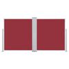 vidaXL Útdraganlegur Hliðarskjólveggur Rauður 140x600 cm