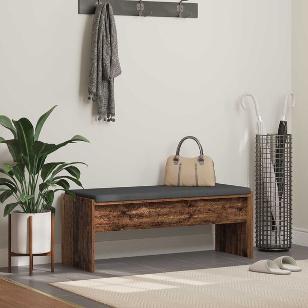 vidaXL Hallarbekk me&eth; p&uacute;&eth;i Gamalt timbur 103 x 38 x 40 cm