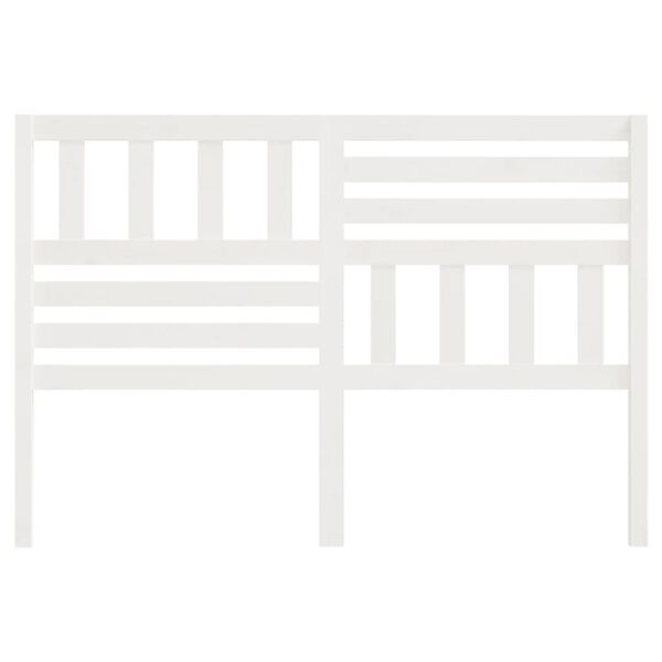 vidaXL H&ouml;f&eth;agafl fyrir R&uacute;m Hv&iacute;tur 126x4x100 cm Gegnheil Fura