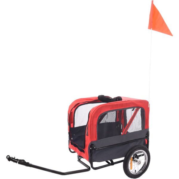 FLAMINGO Hundakerra fyrir Rei&eth;hj&oacute;l "Romero" Rau&eth; 59,5x43x51 cm