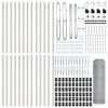 vidaXL Gir&eth;ingarp&oacute;stur Silfur 50 x 0,4 m (13 mm net) St&aacute;l