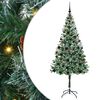 vidaXL Gervi j&oacute;latr&eacute; me&eth; 300 LED me&eth; standi Gr&aelig;nn 180 cm PVC og St&aacute;l