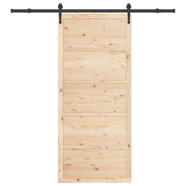 vidaXL Rennidyr Brúnn 80 x 208 cm Gegnheil fura