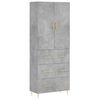 vidaXL H&aacute;r Sk&aacute;pur Steypugr&aacute;r 69,5x34x180 cm Samsettur Vi&eth;ur