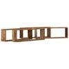 vidaXL Vegghyllur 4 pcs Gamalt timbur 80 x 15 x 26 cm Samsettur vi&eth;ur