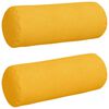 vidaXL Bolster P&uacute;&eth;ar 2 pcs L&eacute;tt gult &Oslash; 25 x 70 cm Korduroy efni