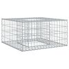 vidaXL Gabion h&aelig;kka&eth; r&uacute;m Silfur 80 x 80 x 40 cm Galvaniserad st&aacute;l