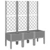 vidaXL Gr&oacute;&eth;urkassi me&eth; Rimlagrind 120x40x142 cm Lj&oacute;sgr&aacute;tt PP