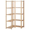vidaXL Hornrekki fyrir Geymslu 5 Hillur 82,5x82,5x170 cm Gegnheil Fura