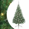 vidaXL Gervi fyrirfram l&yacute;stum j&oacute;latr&eacute; me&eth; 300 LED Gr&aelig;nn 210 cm PVC