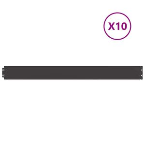 vidaXL t&uacute;nkantar 10 stk Svartur 10x103 cm Kaldvalsa&eth; st&aacute;l