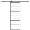 vidaXL Rennihur&eth; me&eth; v&eacute;lb&uacute;na&eth;arsetti Svart 76x205 cm ESG Gler