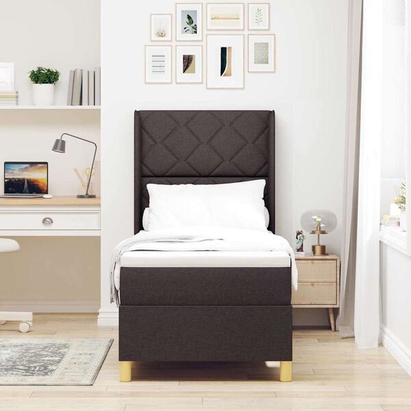 vidaXL Kassi vorinn r&uacute;m me&eth; d&yacute;nu Br&uacute;nn 140 x 200 cm d&uacute;kur