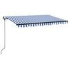 vidaXL Handvirk &Uacute;tdraganleg Mark&iacute;sa me&eth; LED 400x350 cm Bl&aacute; og Hv&iacute;t