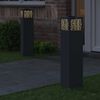 vidaXL S&oacute;lar LED st&iacute;gslj&oacute;s 2 pcs Antras&iacute;t Kaldvalsa&eth;ur st&aacute;lar