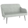 vidaXL Bekkur Lj&oacute;sgr&aacute;r 110x76x80 cm Flauel