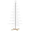 vidaXL J&oacute;latr&eacute; &uacute;r m&aacute;lmi me&eth; vi&eth;arbotni Svartur 210 cm