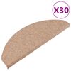 vidaXL Stigamottur Sj&aacute;lfl&iacute;mandi 30 stk Beige 65x22,5x3,5 cm