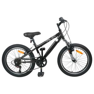 vidaXL Kids Mountain Bike 20 Tommur 6-Speed fyrir 5-8 &aacute;ra Svartur