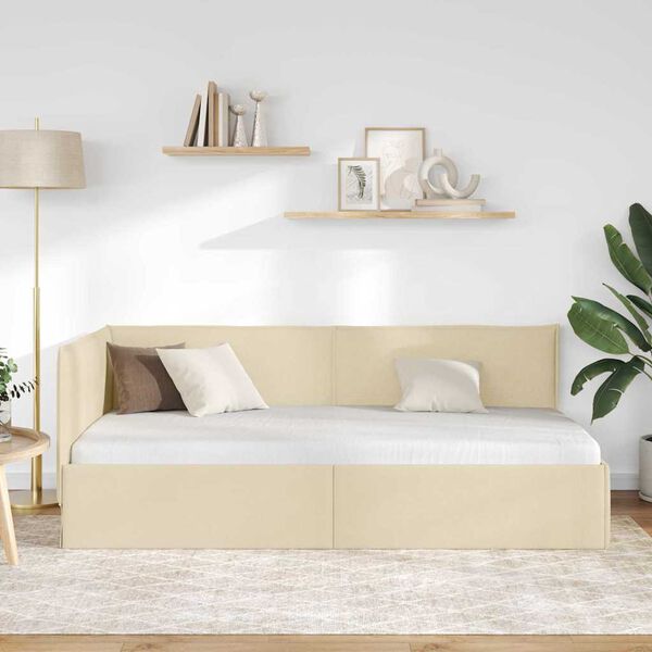 vidaXL Hornr&uacute;m ramma me&eth; h&ouml;fu&eth;gafl Rj&oacute;malitur 90 x 200 cm Flauel