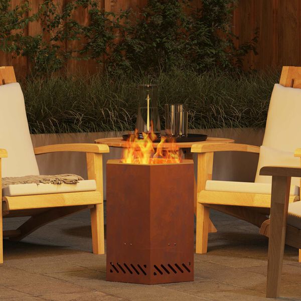 vidaXL Reyklaus eldunargryta Br&uacute;nn 38 x 38 x 51 cm Ve&eth;ra&eth; st&aacute;l