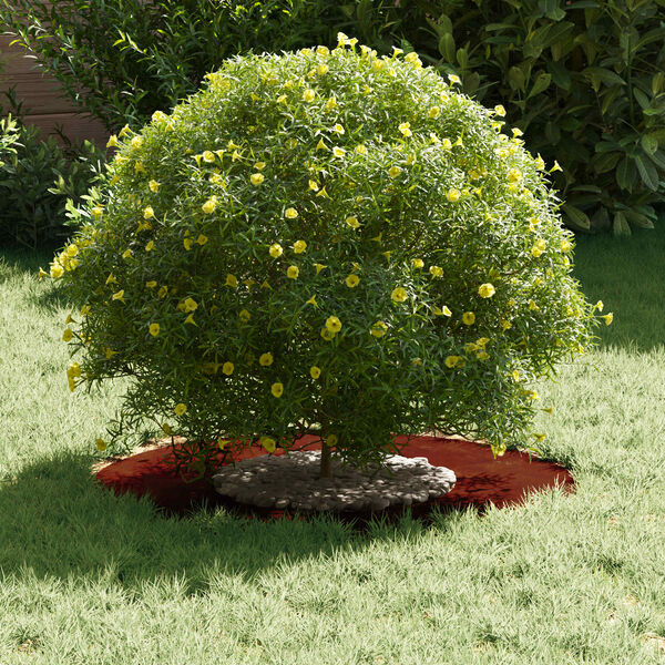 vidaXL hentar fyrir Flat tr&eacute;hring Br&uacute;nn &Oslash;30 / 60 cm Ve&eth;ra&eth; st&aacute;l