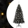 vidaXL J&oacute;latr&eacute; me&eth; 300 LED me&eth; standi Svartur 180 cm PVC