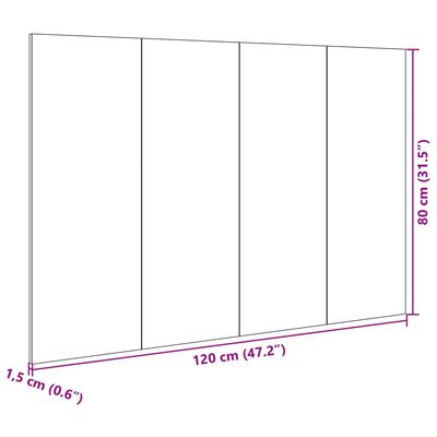 vidaXL Rúmgaflinn með Skápum Sonoma Eik 120 cm Samsettur Viður