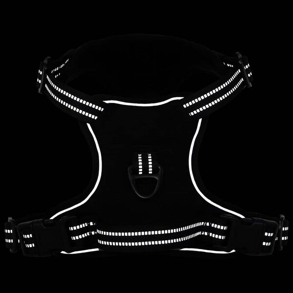 vidaXL Hundabeisli með Endurskinsröndum Stillanlegt Svart L