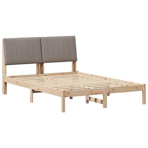 vidaXL Ramsv&iacute;k me&eth; h&ouml;fu&eth;gafl Br&uacute;nn 135 x 190 cm Solid furuhikk