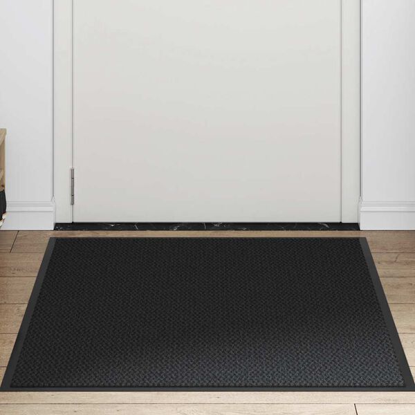 vidaXL Dyramotta Svart 90x120 cm