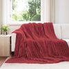 vidaXL Kast teppi Bordeaux Rau&eth;ur 270 x 240 cm Fl&iacute;s