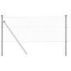 vidaXL Gir&eth;ingarp&oacute;stur Silfur 10 x 0,6 m (40 x 40 mm net) St&aacute;l